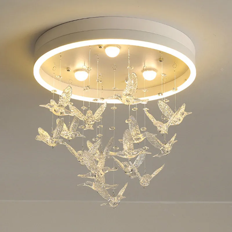 

Modern Crystal LED Chandelier Ceiling Lamp For Children's Room Aisle Led Decor Chandelier Bedroom Lighting Fixture