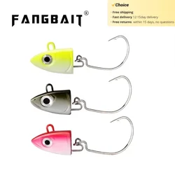 Fishing Lure 2pcs/bag Jig Head black minnow 5g 10g 15g 25g 40g Jigging Lure for seabass black minnow Spinning Artificial Bait