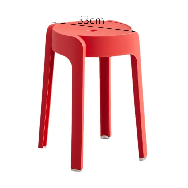 （007）Plastic Stool Household Thick Round Stool Can Be Stacked on The Dining Table Extra Thick and Durable