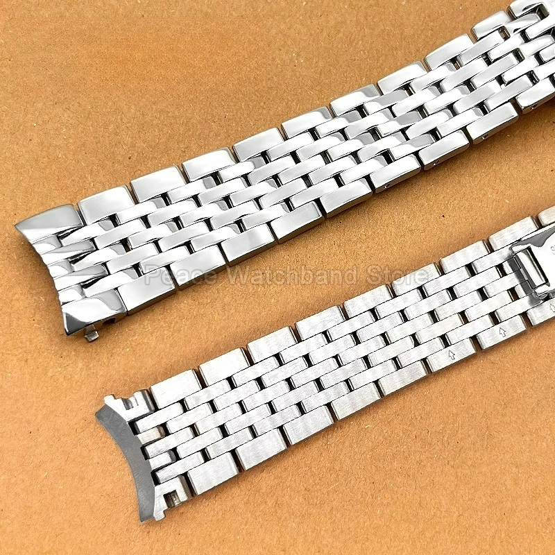 حزام ساعة من الفولاذ الفاخر ذو ملمس ناعم مريح لتيسو لو لوكل T099207 T006 T006408A T006407B فضي 19 ملم