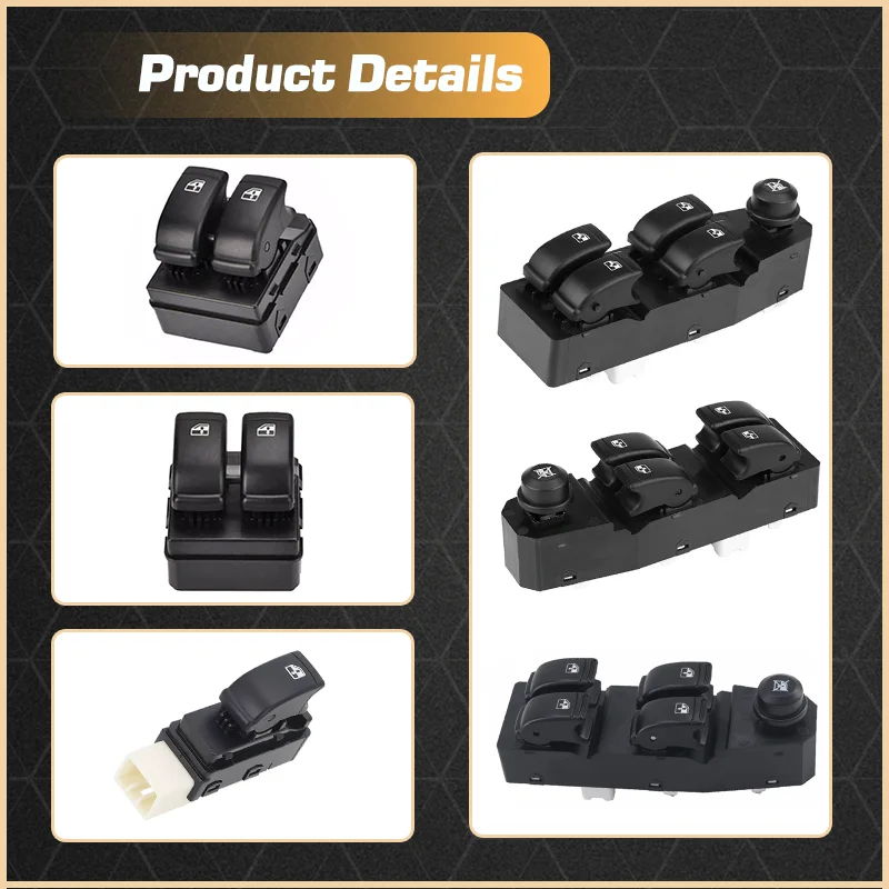 زر مفتاح التحكم في نافذة الطاقة لسيارة شيفروليه أفيو كالوس لوفا نكسيا بونتياك G3 موجة دايو جينترا كالوس 2007-2011 202005158 #4