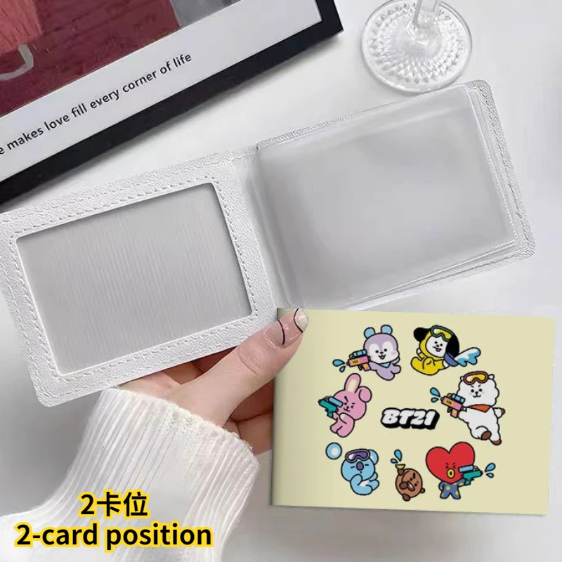 2026 BT21 Chimmy Cooky Koya Shooky - Estuche Protector de Cuero con Diseño de Dibujos Animados, Bonito y Creativo, con Certificado, para Tarjetas, Regalo, Periférico de Anime