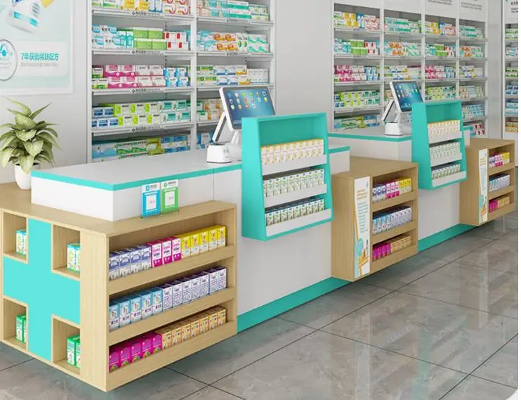 Cashier Shop Small corner Modern simple pharmacy special counter Pharmacy front desk Reception desk