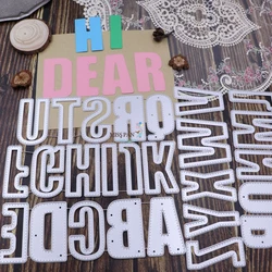 7cm alfabet wykrojniki do metalu papier tłoczenie szablon Scrapbooking kartka z życzeniami DIY rękodzieło wykrojniki