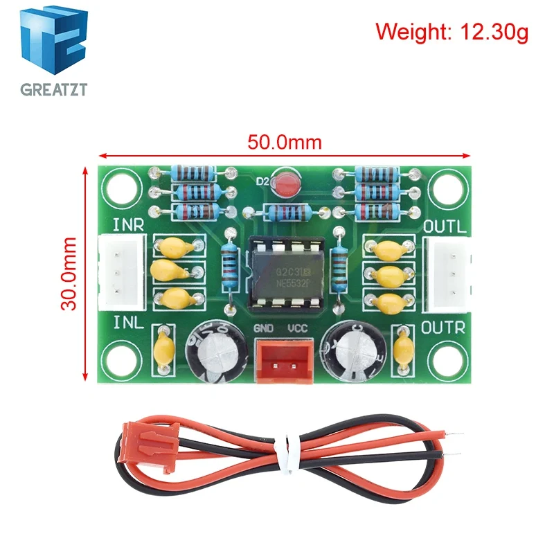 1/3PCS XH-A902 Audio Operational Preamplifier Board Module NE5532 Amplifier Front Panel Digital Tone Board Wide Voltage
