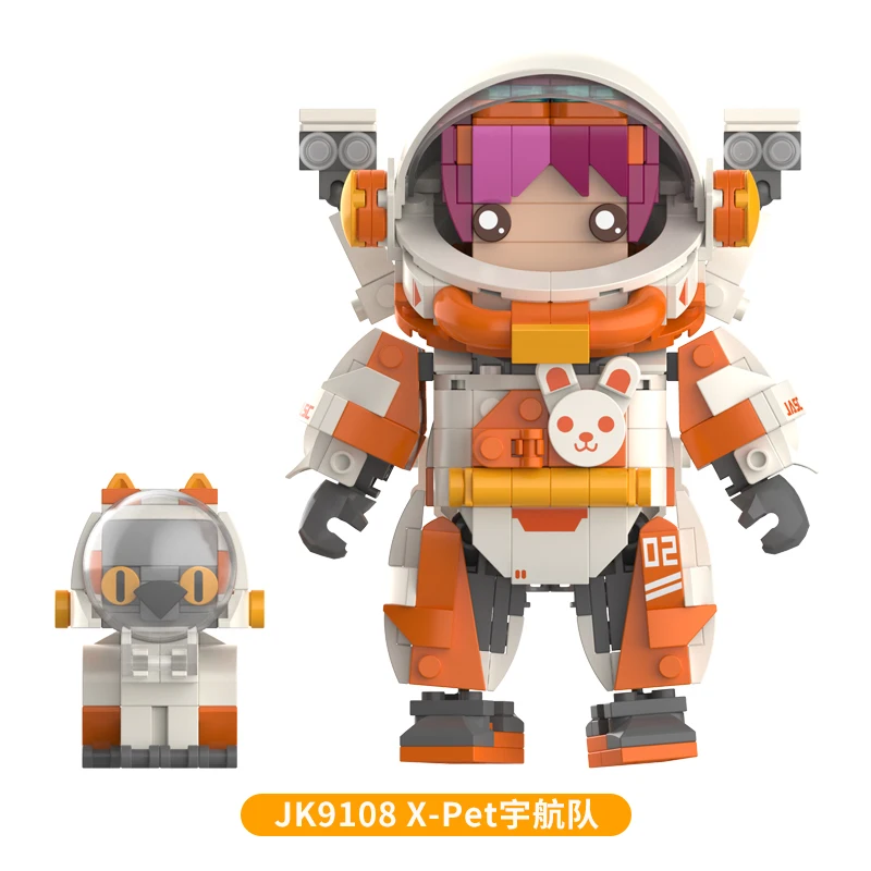 

JAKI Space Astronaut Building Blocks Set City Creative Moon Satellite Spaceman Figures Construction Bricks DIY Toys for Kid Gift