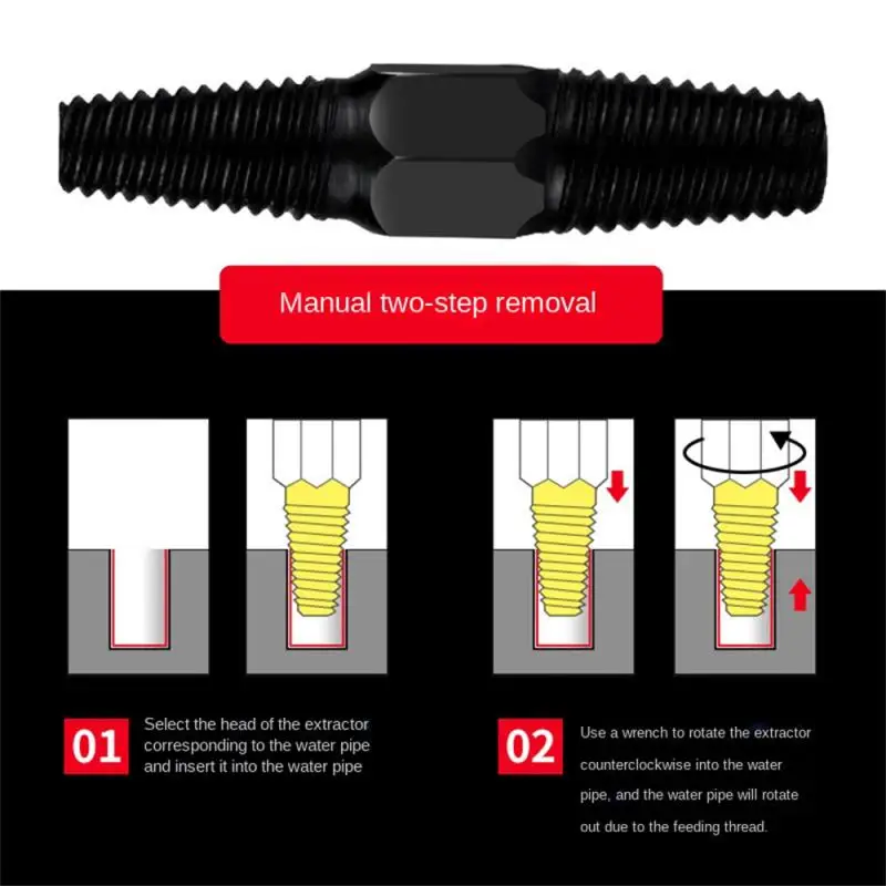 Plumber Tool Water Pipe Repair Hand Reamer Set Faucet Broken Pipe Extractor Triangle Valve Broken Pipe Broken Wire Extractor