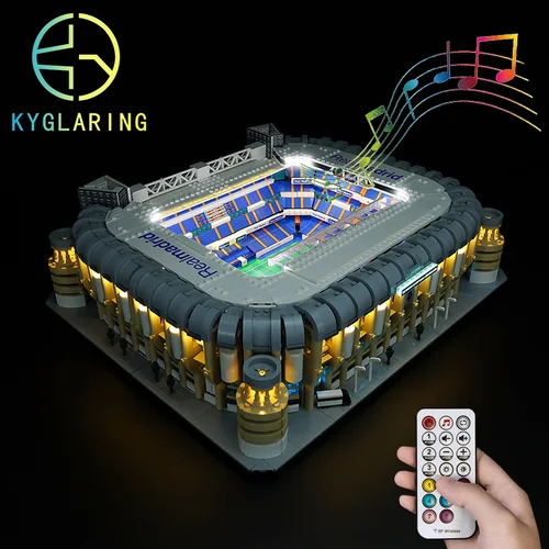 Kyglaring LED 조명 세트, 크리에이터 10299, 리얼 마드리드용, 산티아고 베르나베우 스타디움, DIY 장난감, RC 사운드, 조명만 포함