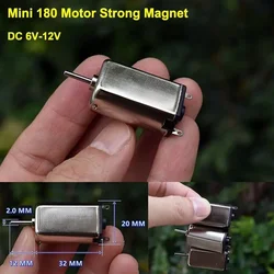 FF-180SH DC 6V-12V 7.4V 9V Micro 180 Electric Motor High Speed Mini 20mm Metal Brush Motor Strong Magnet Large Torque Motor