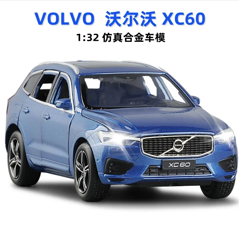 1: 32 Volvo XC60 S90 alloy car model, sound and light feedback toy, car interior decoration, as a birthday gift for friends.