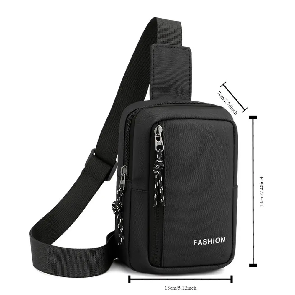Handbag Crossbody Oxford Chest Bags Diagonal Solid Color Small Backpack Messenger Square Mini Men's Shoulder Bag Phone - view 6