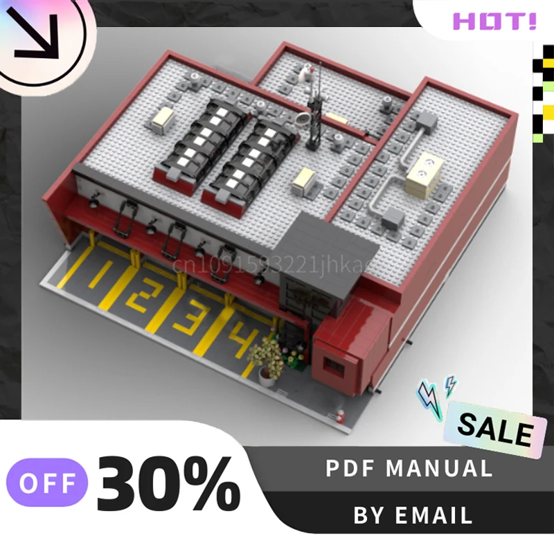 [5176 pièces] blocs de Construction créatifs de caserne de pompiers MOC personnalisés, ensemble de jouets éducatifs STEM, Kit de modèle de Construction, cadeaux d'anniversaire