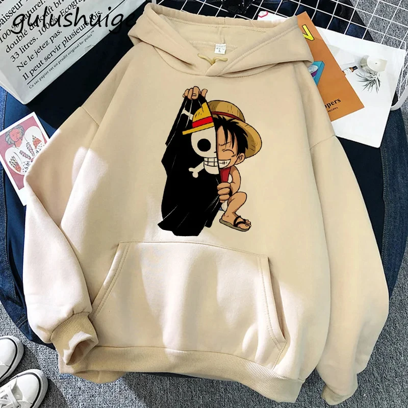 Manga One Piece Gear 5 Hoodie Cartoon Luffy Sweatshirts Ullzang Japanese Anime 90s Graphic Sweatshirt Roronoa Zoro Women Funny