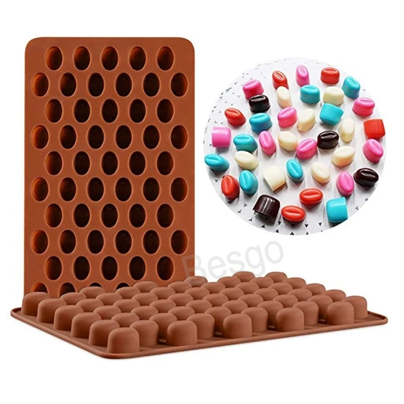 Silicone Coffee Beans Moulds Mini Chocolate Beans Mold Jelly Candy Mould Cake Ice Cream DIY Molds Kitchen Baking Tool Moldes De