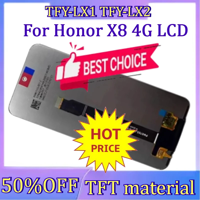 

For Honor X8 Replacement New TFT Screen For Honor X8 4G LCD TFY-LX1 TFY-LX2 TFY-LX3 Display Touch Screen Digitizer Assembly