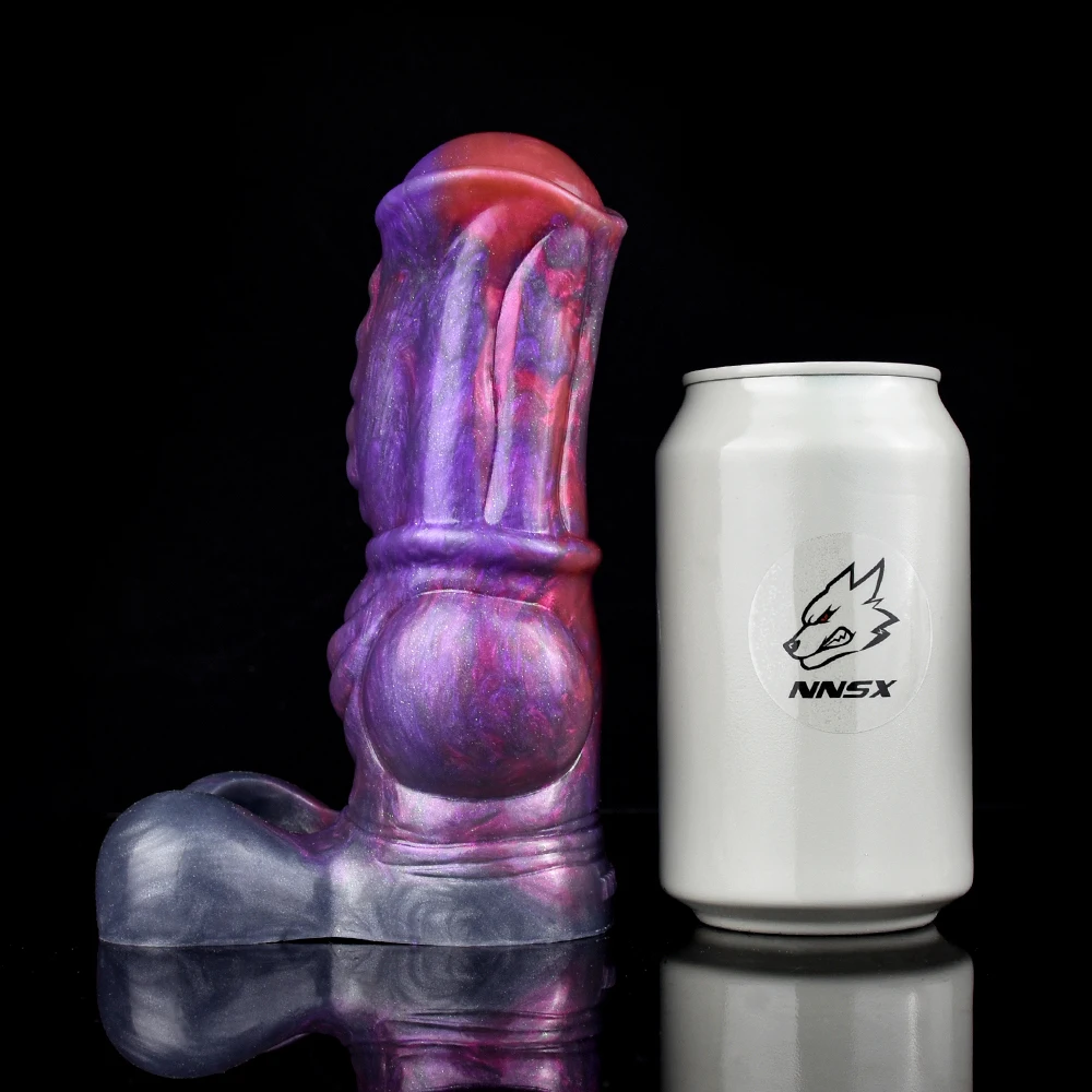 QKKQ Fantasy Wearable Horse Knot Dildo Penis Sleeve Gay Cock Ring Stretchable Enlargement Penis Adult sex toys For Man 18+