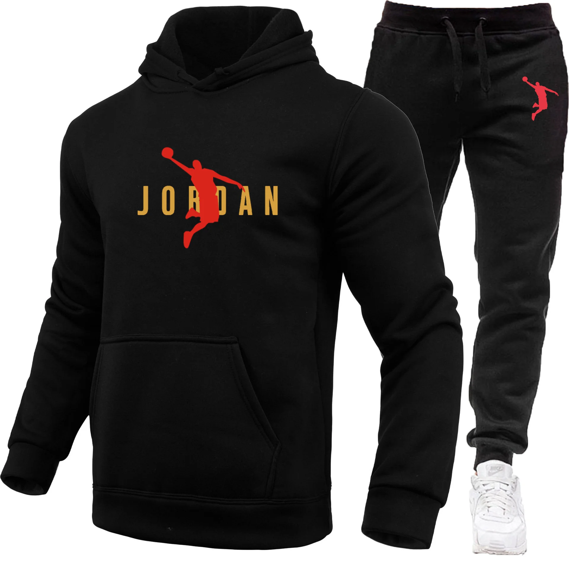 

Новая мужская и женская модная повседневная спортивная одежда на осень и зиму, комплекты с капюшоном для фитнеса и бега на открытом воздухе, роскошная спортивная толстовка с капюшоном