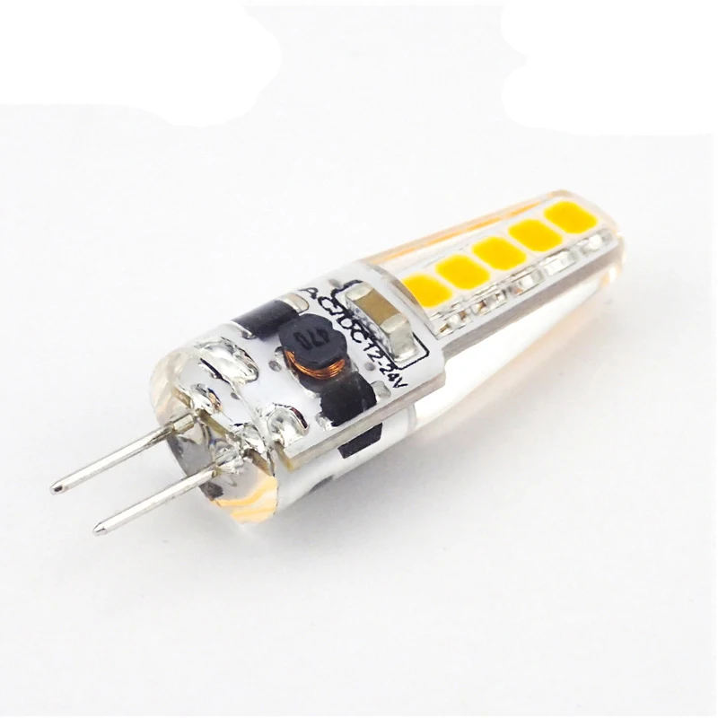 5Pcs Mini Dimmable G4 LED Silicone Crystal Light Bulbs AC/DC 12V-24V 3W 5W 2835 SMD Cold Warm Neutral White Replace Halogen Lamp