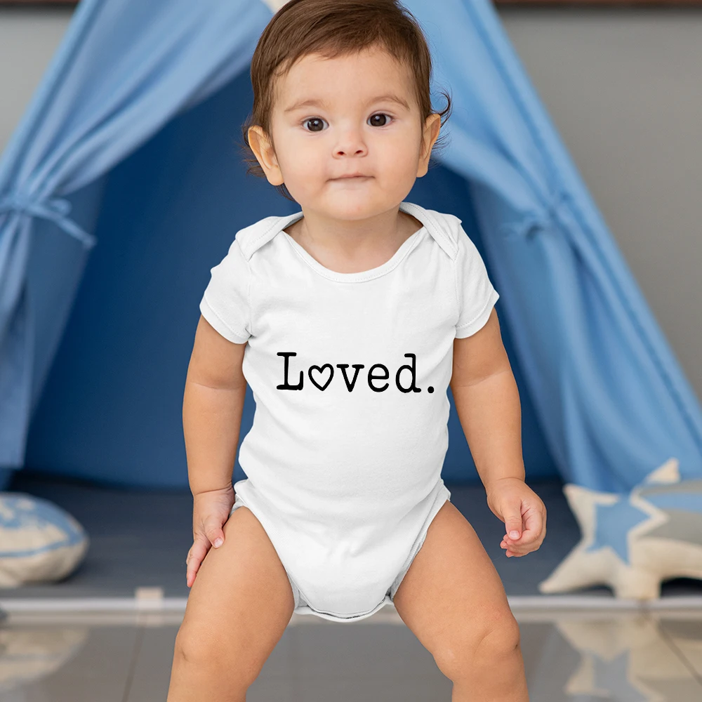 

Loved Newborn Baby Boy Clothes Comfy Simple Summer Ropa Bebe Niña 0-24 Months Toddler Romper White Short Sleeve Infant Outfits