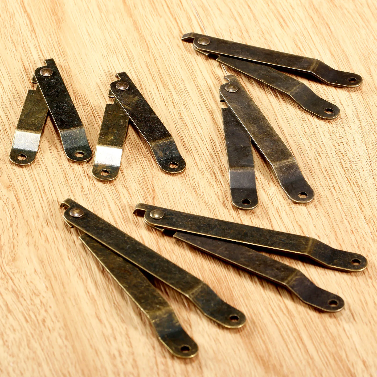 2pcs Lid Support Hinges Stay Antique Bronze Iron Box Display Furniture Accessories Cabinet Cupboard 112mm/145mm/172mm Lid Stays