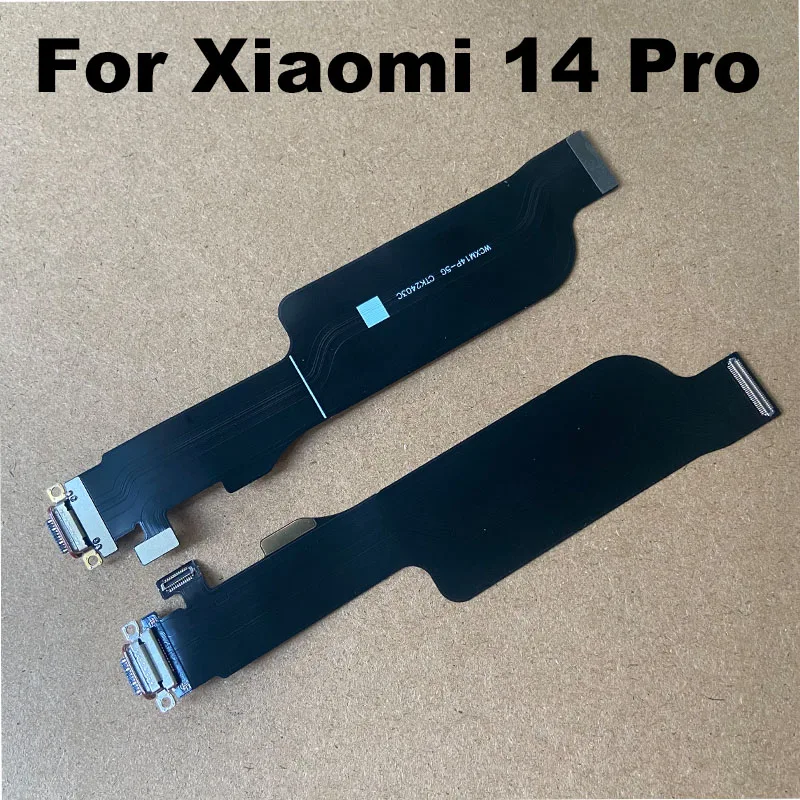For Xiaomi 14 Pro USB Charging Dock Port Mic Microphone Connector Board Flex Cable Repair Parts Global MI 14 PRO