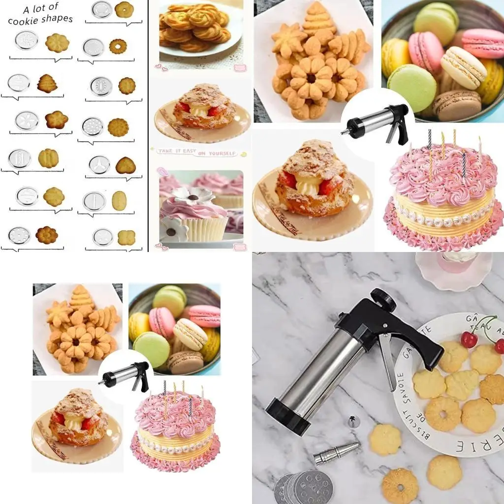 

QX2E Pastry Nozzles DIY Pastry Extruders Stainless Steel Material Cake Decorator Set