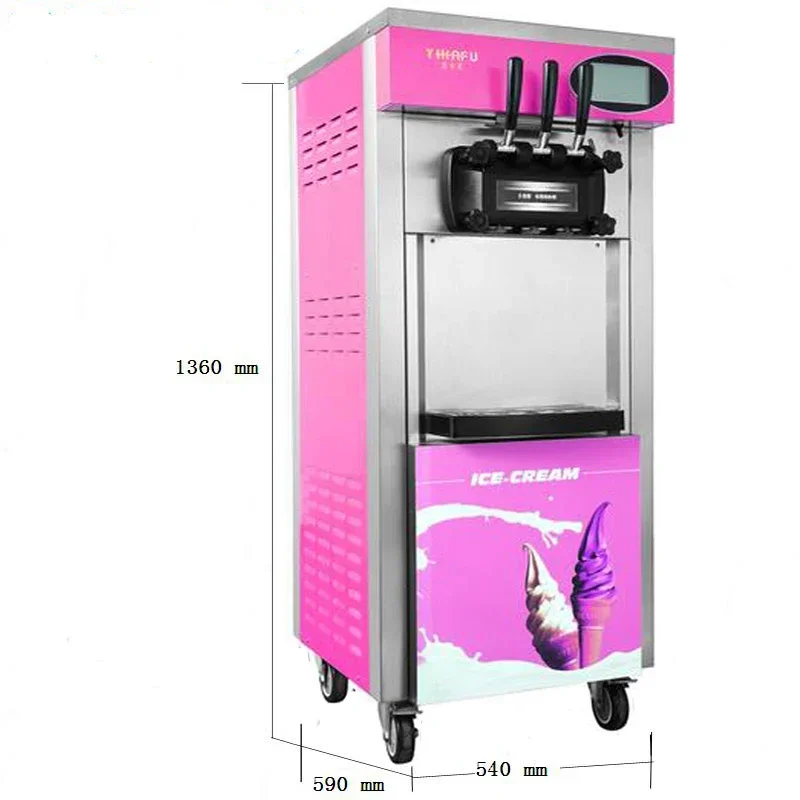 

Commerical Three Flavor Soft Serve Ice Cream Machine