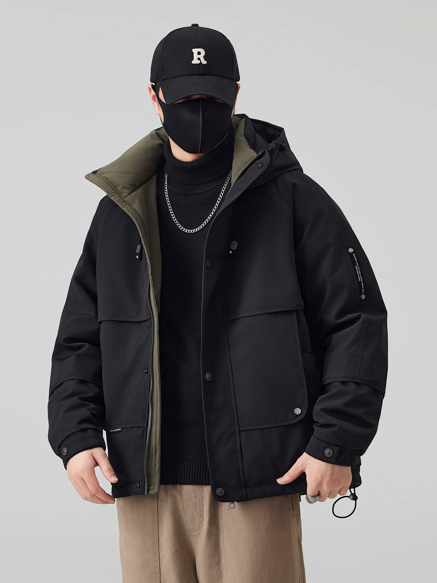 

Мужская зимняя утепленная куртка с капюшоном, ветрозащитная, теплая, для активного отдыха, с наполнителем из полиэфирного волокна