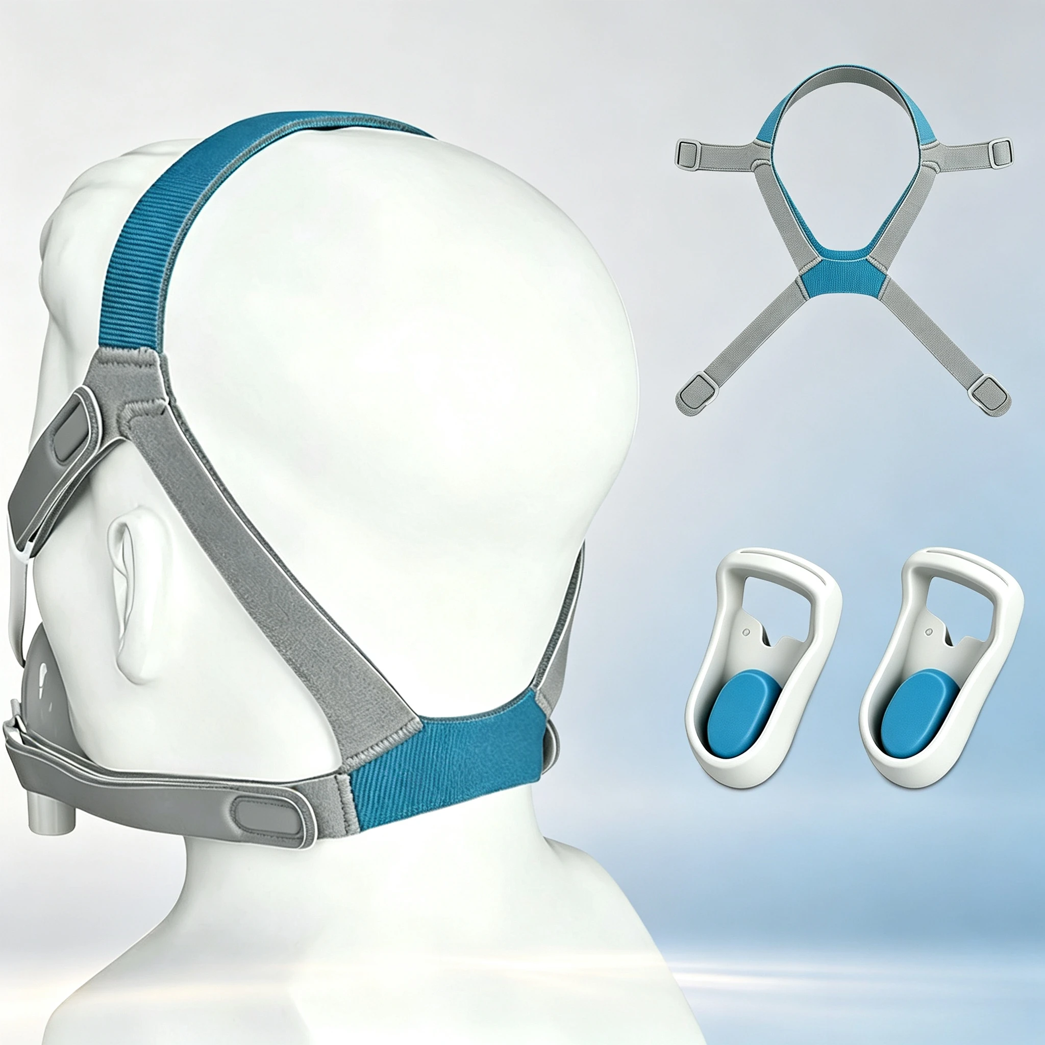 Relacement CPAP Mask Headgear Headband Clip Strap Quick-Disconnect Magnetic Headgear CPAP Clips Compatible With AirFit F40