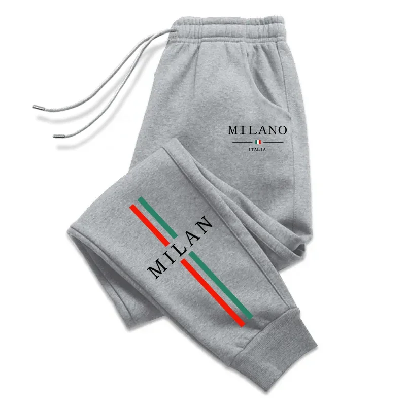Calças de Moletom Masculinas Estampadas Moda Primavera Verão 2026, Versáteis para Academia, Confortáveis, Macias, Esportivas, Casuais, com Cordão, Mais Vendidas para Corrida