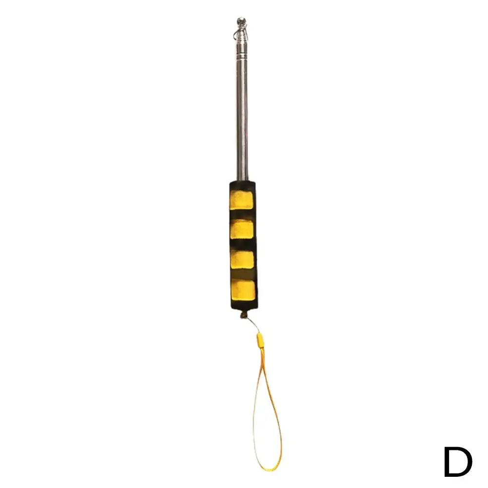 1.6m/5ft Upgrade Telescopic Handheld Flagpole Portable Guide Steel Telescopic Teaching Flagstaff Stick Stainles R1q8