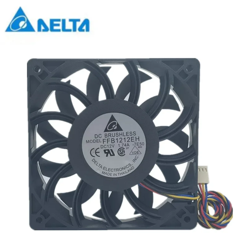 

+New 12cm for delta FFB1212EH DC 12V 1.74a 12025 4-wire PWM adjustable speed large air volume fan