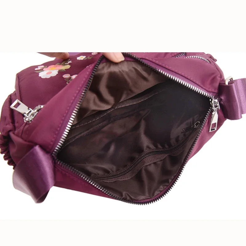 Borsa a tracolla Messenger in Nylon impermeabile da donna borsa a tracolla multifunzionale diagonale da donna Casual con tasche Multiple sac