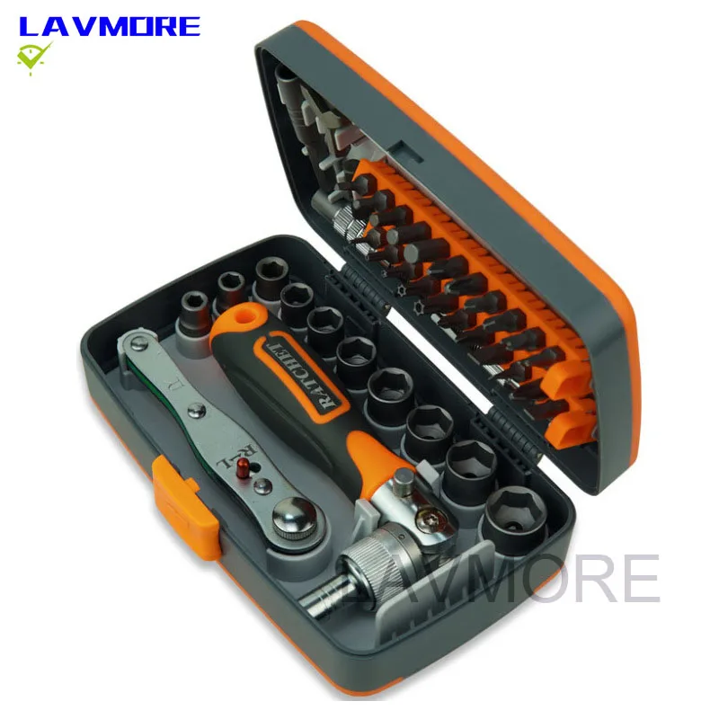 Socket Set Universal Car Repair Tool Ratchet Set Torque Wrench Combination Bit A Set Of Keys Multifunction DIY toos 39pcs