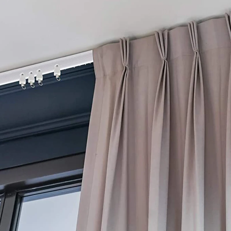 Flexible Bendable Curtain Track, Bedrooms Balconies Bathrooms Silent Curtain Room Divider Track, with Hooks, Home Window Decor