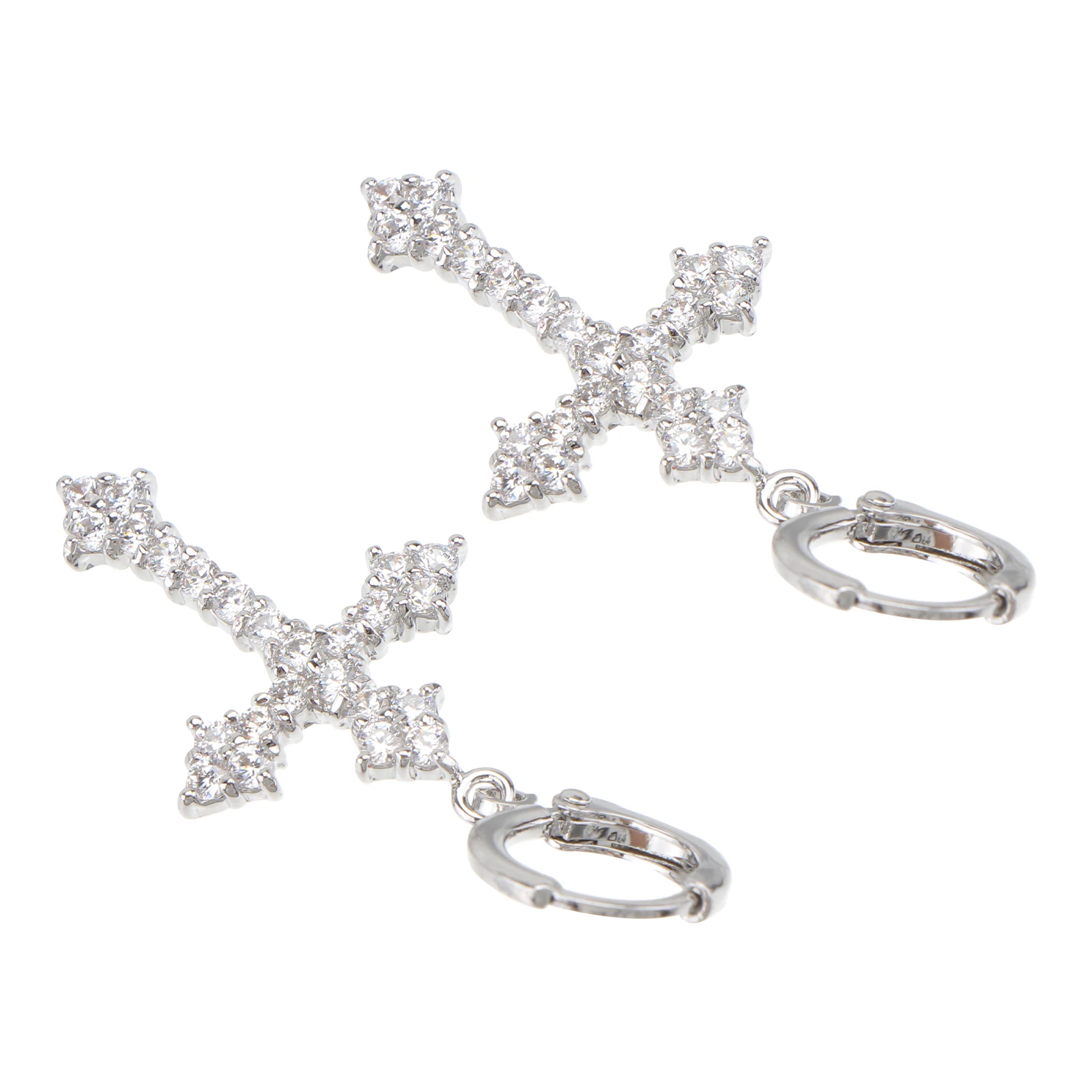 

Zircon Earrings Women Decorative Cross Women's Oversized Lady Gift Fashion Trendy