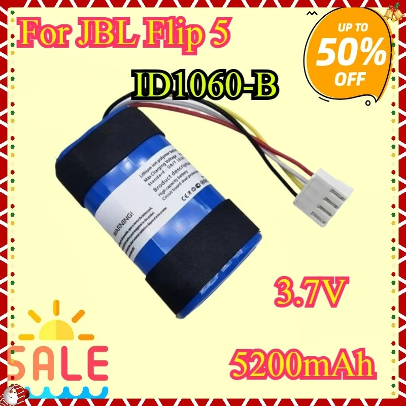 

New High-quality Battery 3.7V/ 5200mAh Replaceable Battery for JBL Flip 5 Wireless Bluetooth Loudspeaker Speaker Batteries