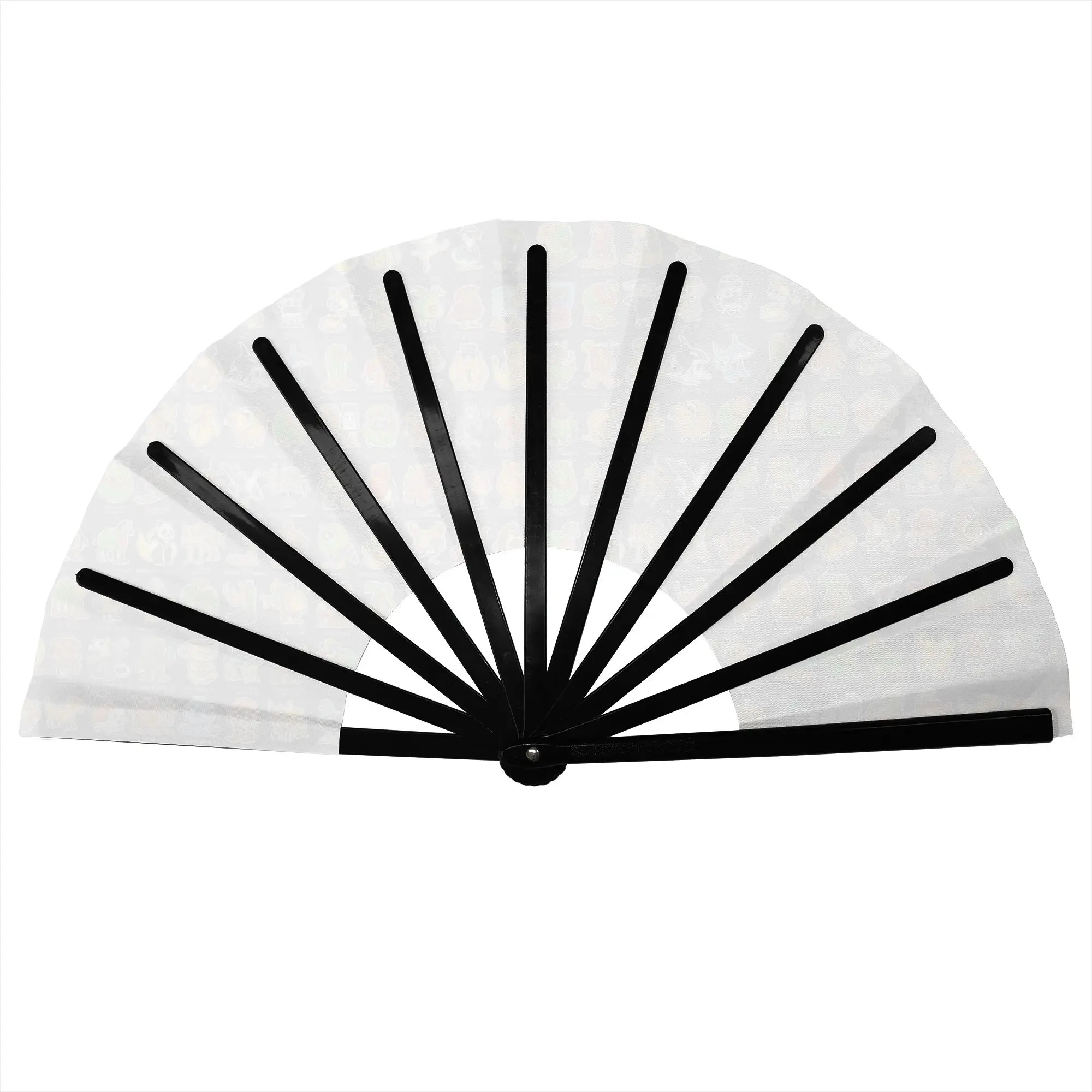 Italian Brainrot Hot Folding Hand Fan Custom Cartoon Game Polyester Fabric Fan Fashion Summer Accessory Decorative Fans