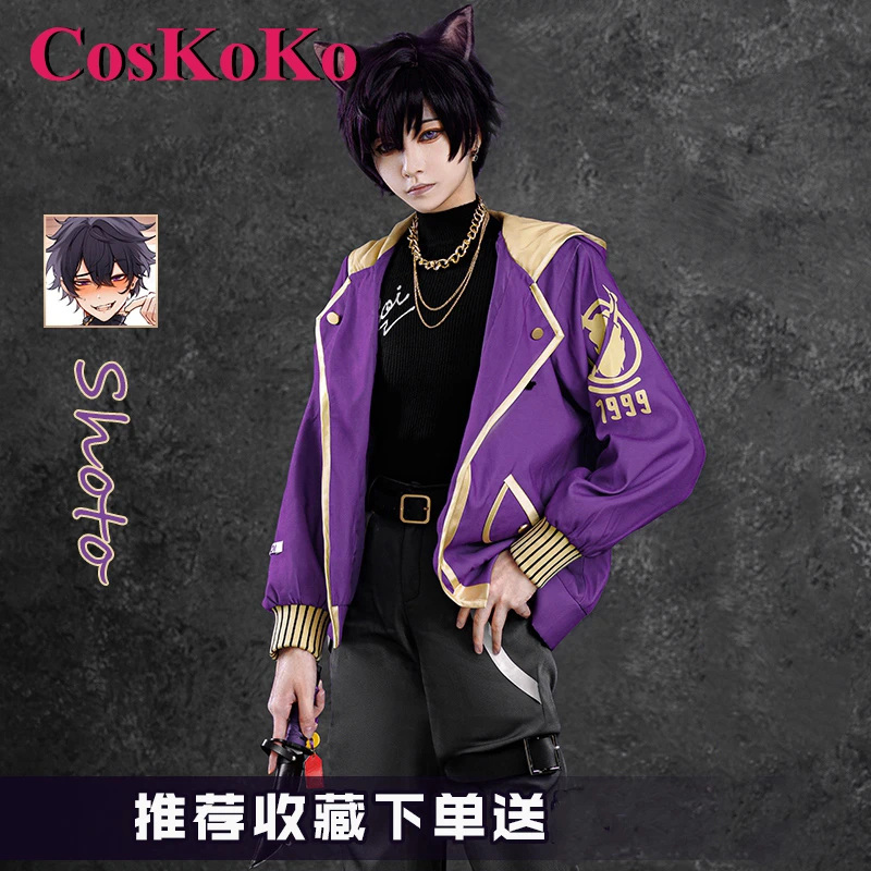 

CosKoKo Shoto Cosplay Anime Vtuber Costume Fashion Daily Wear Uniforms Men Full Set Halloween Party Role Play Clothing S-XL