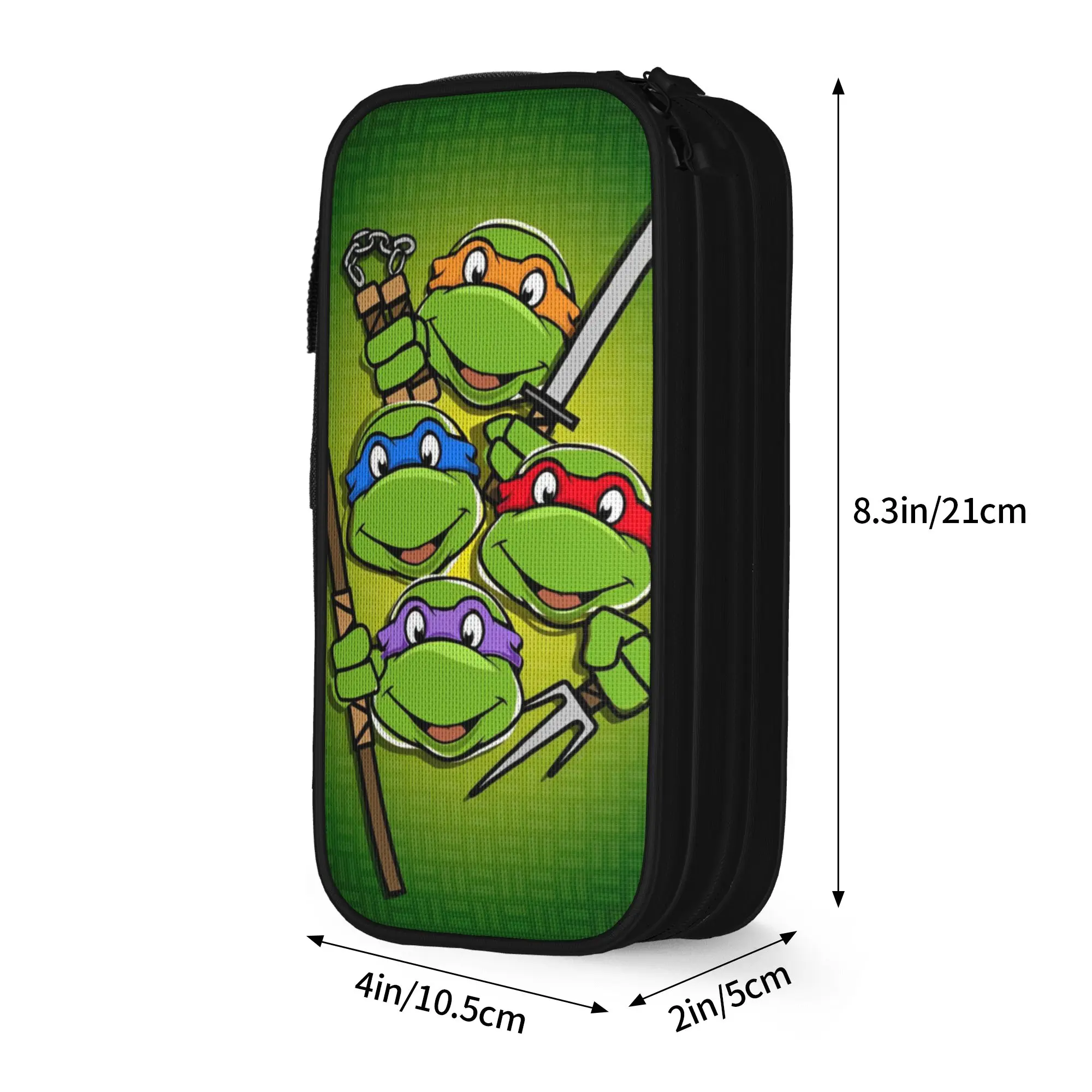 TMNT T-Turtles Pencil Cases Cute  Cartoon Anime Pen Pencil Bags Student Large Storage Office Cosmetic Pencilcases