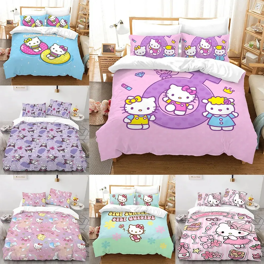 

Sanrio, Hello Kitty Cinnamoroll My Melody Kuromi комплекты постельного белья одеяло покрывало пододеяльник подушка для детей и взрослых