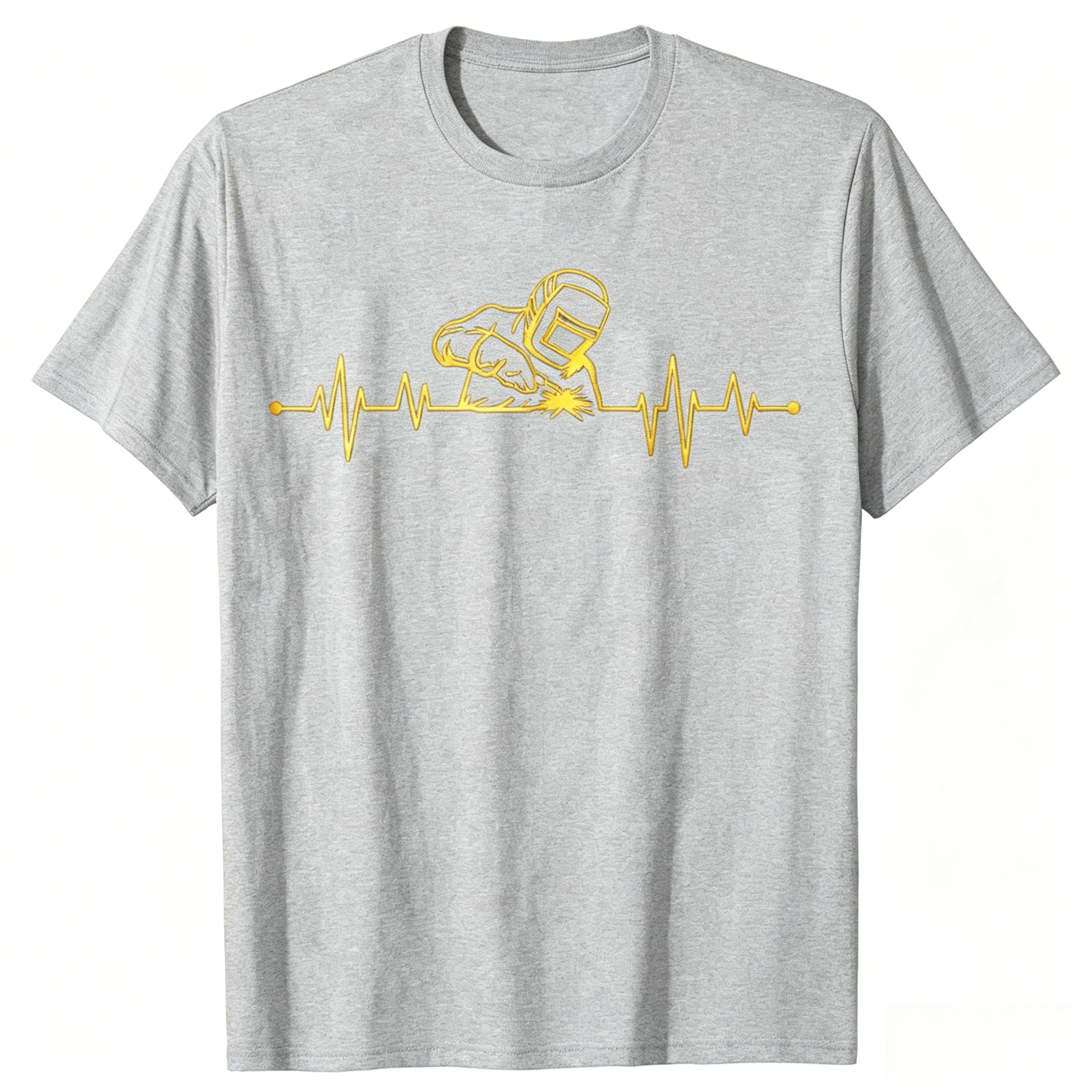 Funny Welding Heartbeat Welder Metal Graphic T-shirts Men Women's Fashion Casual Tshirt Cotton Loose Oversized T Shirt