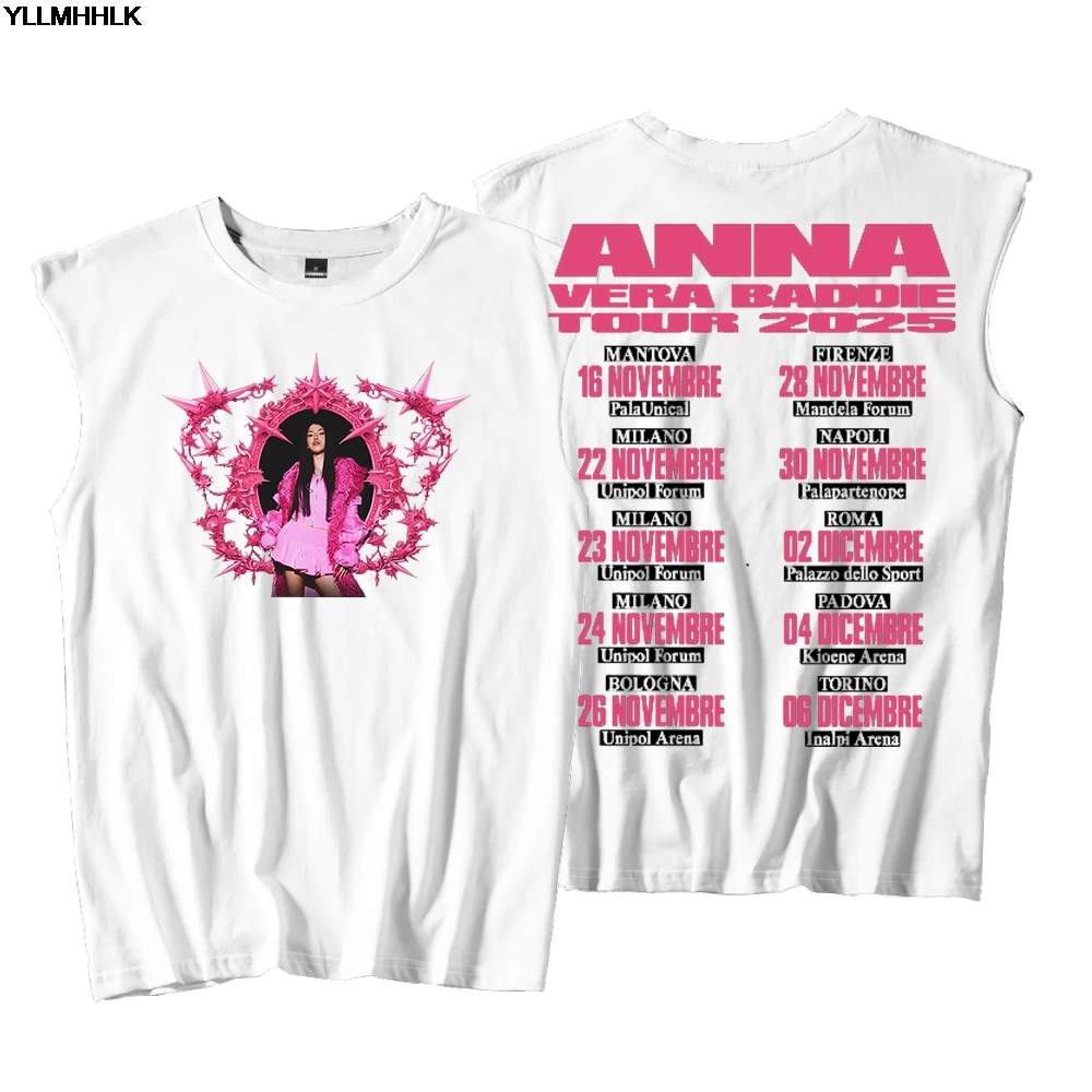 3D Anna Vera Baddie Tour 2025 Anna Pepe Tank Tops Unisex Sleeveless Sport Vest Men Women Outdoor Streetwear Tops