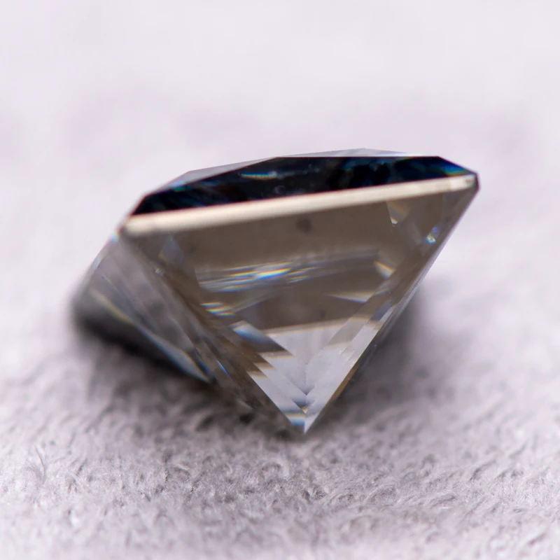 Moissanite Loose Stone Princess Cut Gray Colour Lab Created Diamond Gemstone Pass Diamond Tester with GRA Certificate