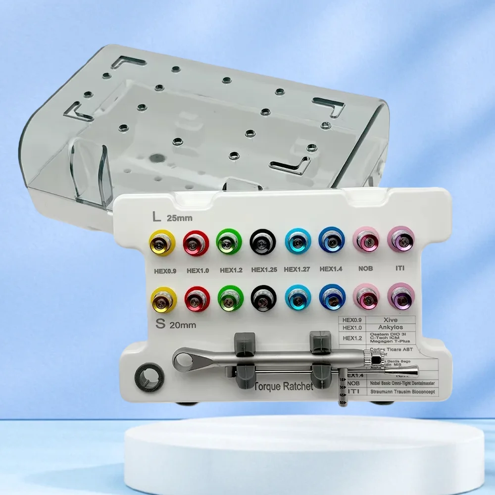 

Dental Implant Kit Prosthetic Torque Wrench Screwdriver Tool Fixing Removing Implant Restoration Instrument Tool Autoclavable