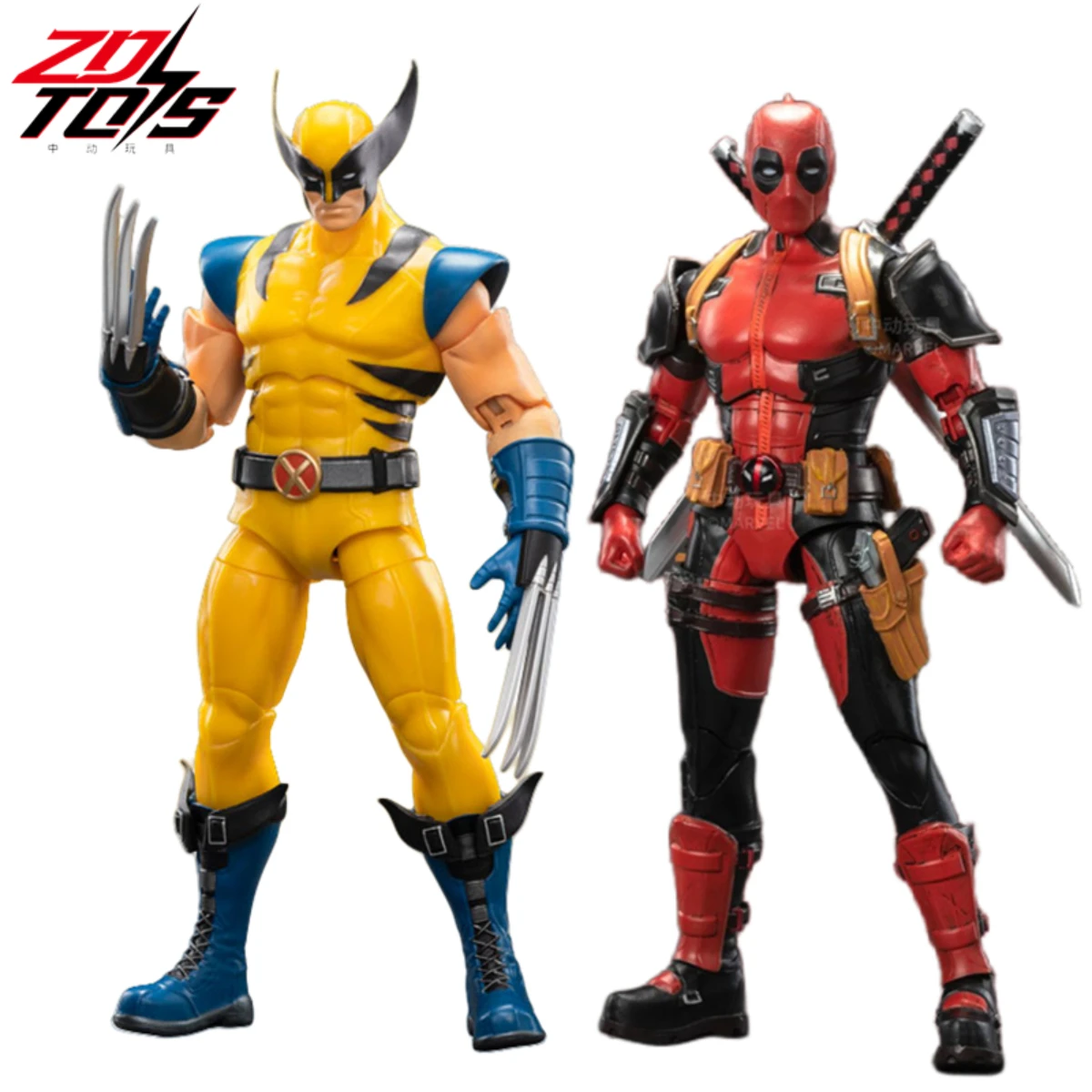 

Deadpool and Wolverine ZD Original Marvel Genuine Peripheral Toys Can Move Action Figures Deadpool Toy Doll Model Wolverine Hand