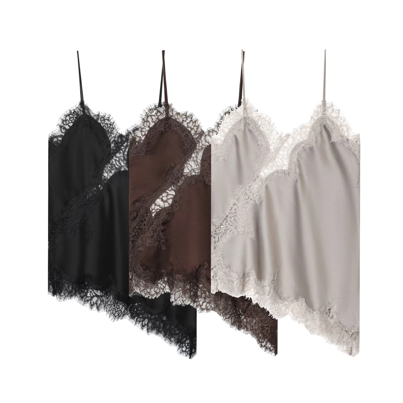 Damenbekleidung im europäischen und amerikanischen Stil, neues Mode-Temperament, V-Ausschnitt, ärmellose Spitze, Dekoration, Dessous-Stil