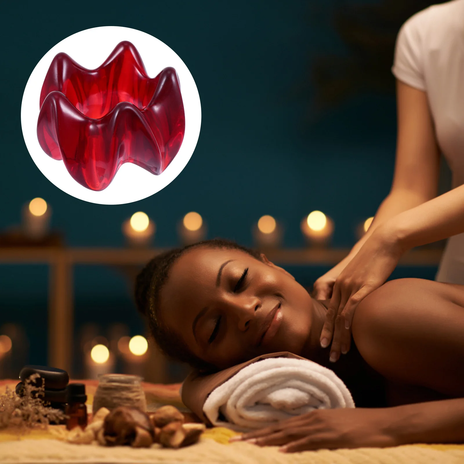 

1pc Massage Circle Gua Sha Board Resin Body Scraper Tool For Neck Shoulder Back Face Leg Arm Fatigue Relief Scraping Massager