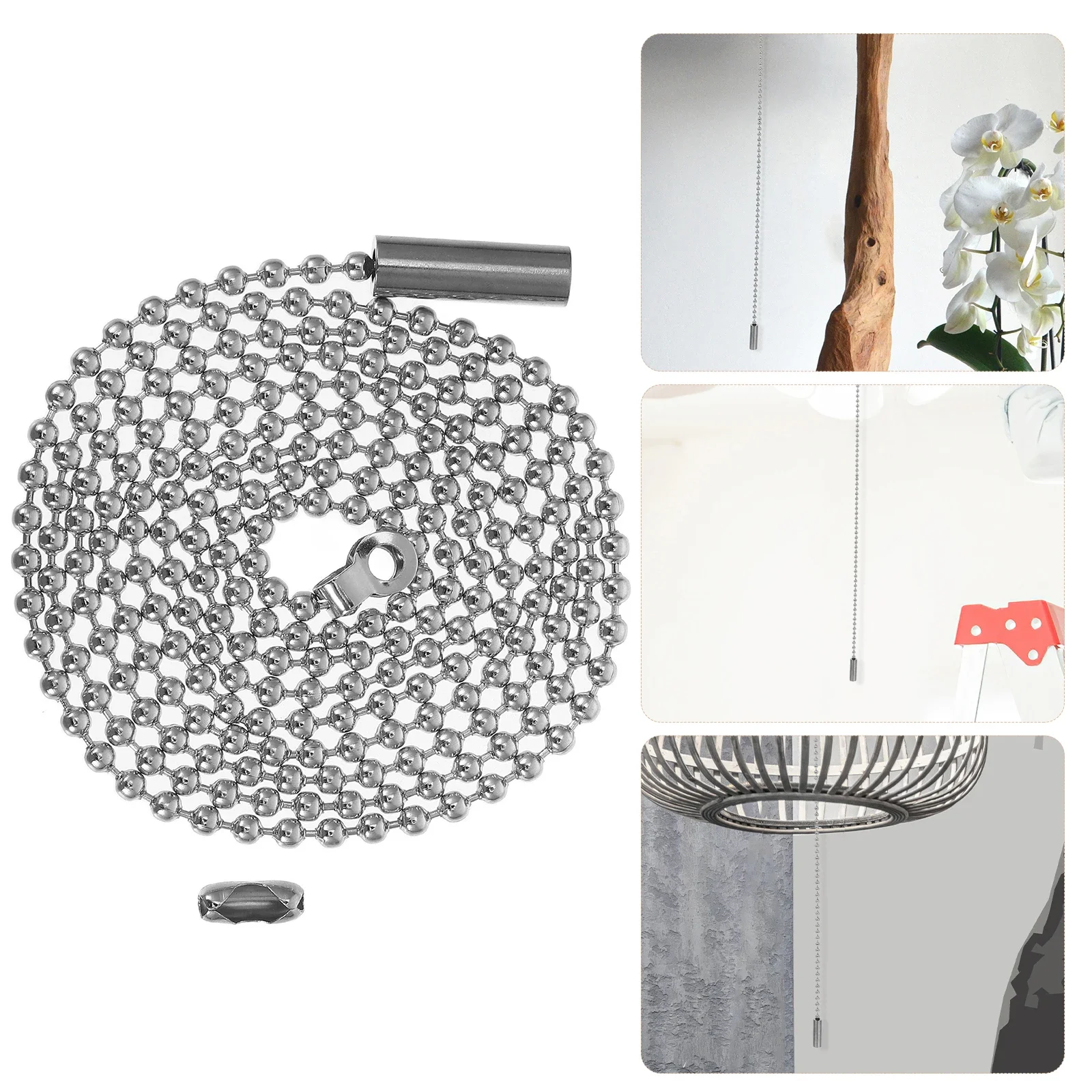 Wall Light Switch Rope Ceiling Fan Accessory Beaded Chain Teardrop Pull for Copper Lamp Extension