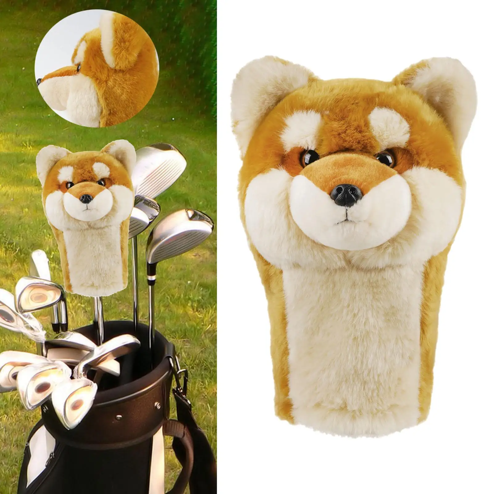 غطاء رأس حيوان الجولف، هدية مضحكة وخفيفة الوزن ولطيفة، غطاء رأس نادي الجولف الجميل، واقي للعائلة والرجال والأطفال والأصدقاء #4